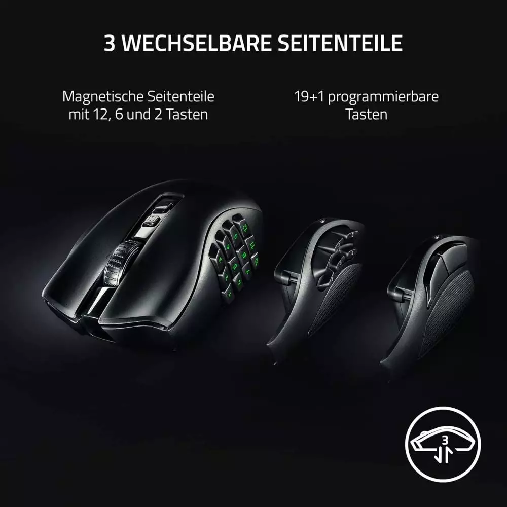 Геймърска мишка Razer Naga V2 Pro Wireless Gaming Mouse Focus Pro 30K - RZ01-04400100-R3G1