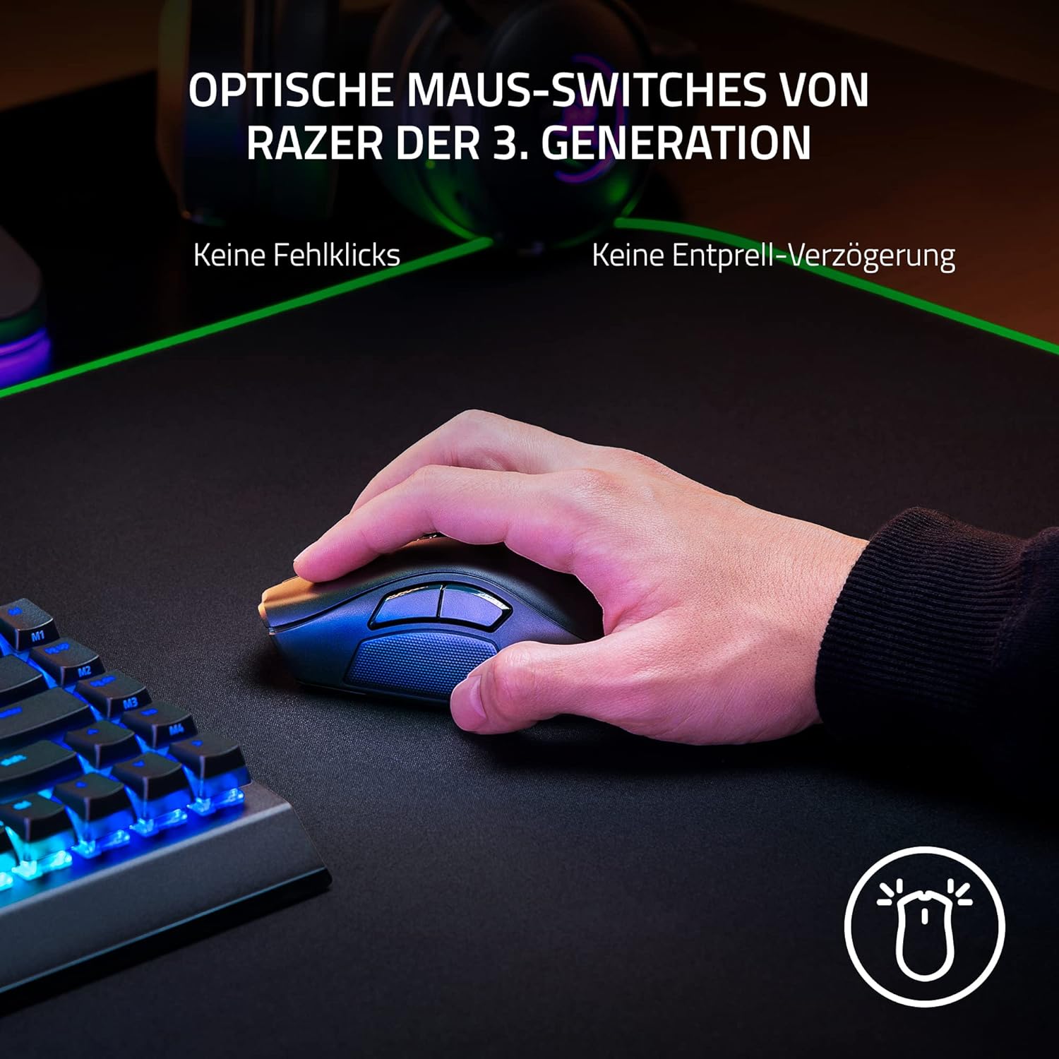 Геймърска мишка Razer Naga V2 Pro Wireless Gaming Mouse Focus Pro 30K - RZ01-04400100-R3G1