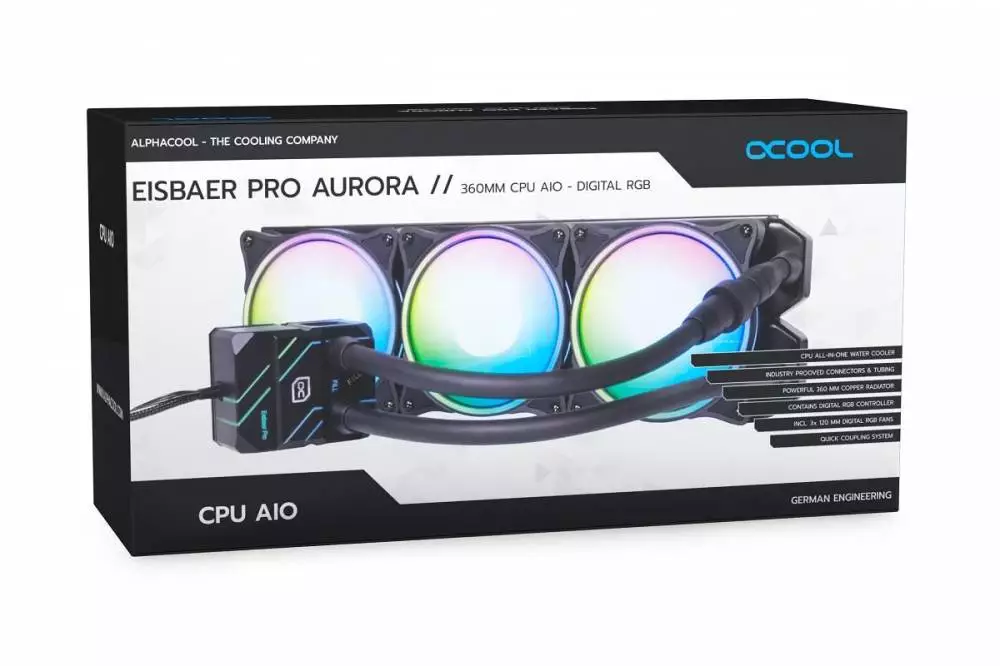 Водно охлаждане за процесор Alphacool Eisbaer Pro Aurora 360 AIO