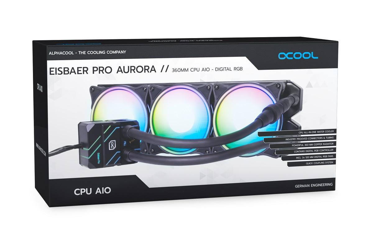 Водно охлаждане за процесор Alphacool Eisbaer Pro Aurora 360 AIO