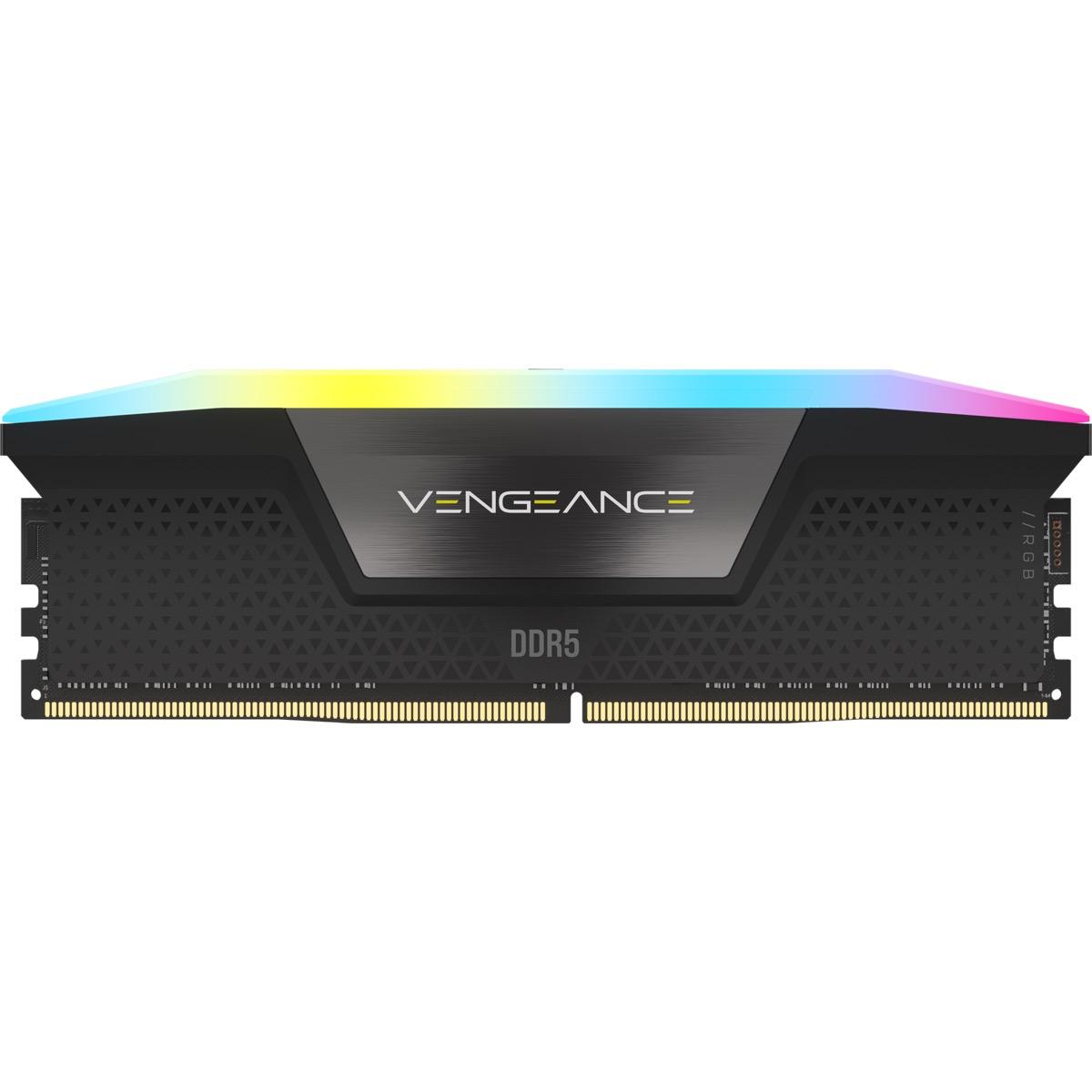 Памет Corsair Vengeance Black RGB 32GB (2x16GB) DDR5 6000MHz CL36 XMP - CMH32GX5M2E6000C36