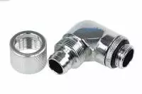 Компресионен фитинг Alphacool, 13/10 - G1/4, 90&deg;, Въртящ се, Хром