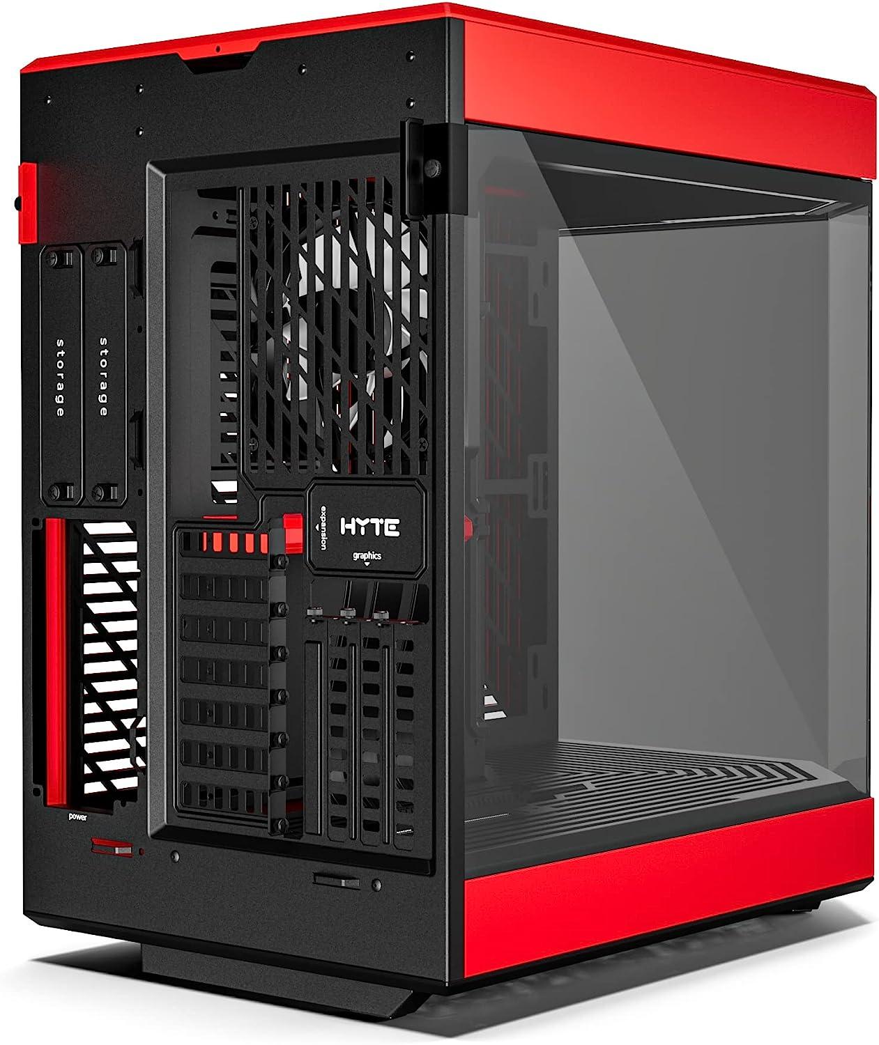 Кутия HYTE Y60 Tempered Glass Mid-Tower Black/Red