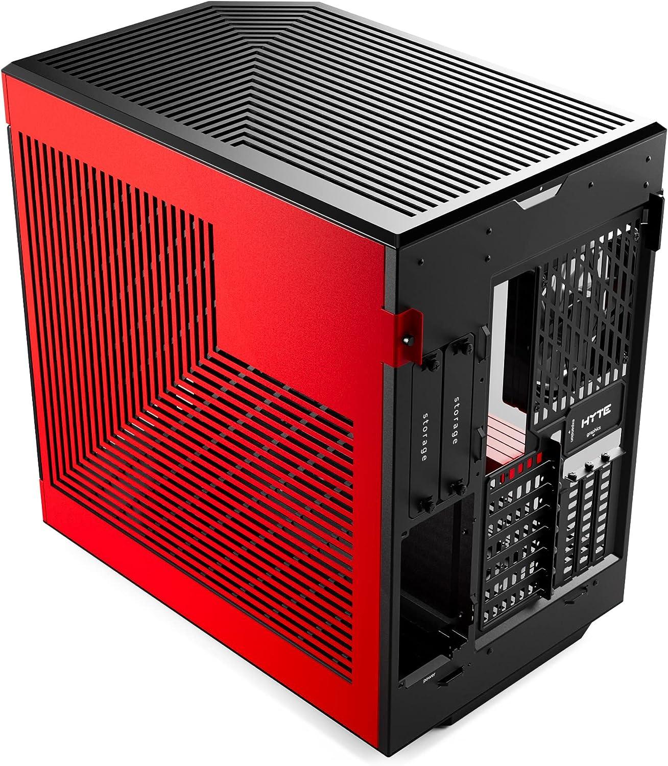 Кутия HYTE Y60 Tempered Glass Mid-Tower Black/Red
