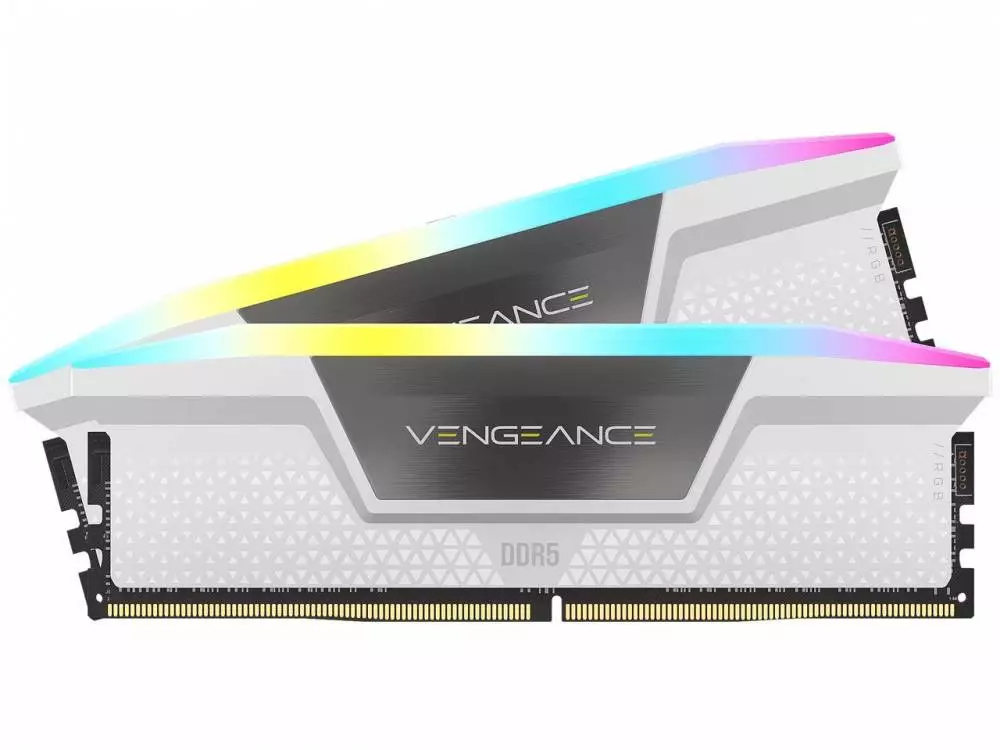 Памет Corsair Vengeance White RGB 32GB (2x16GB) DDR5 5600MHz CL40 XMP - CMH32GX5M2B5600C40W