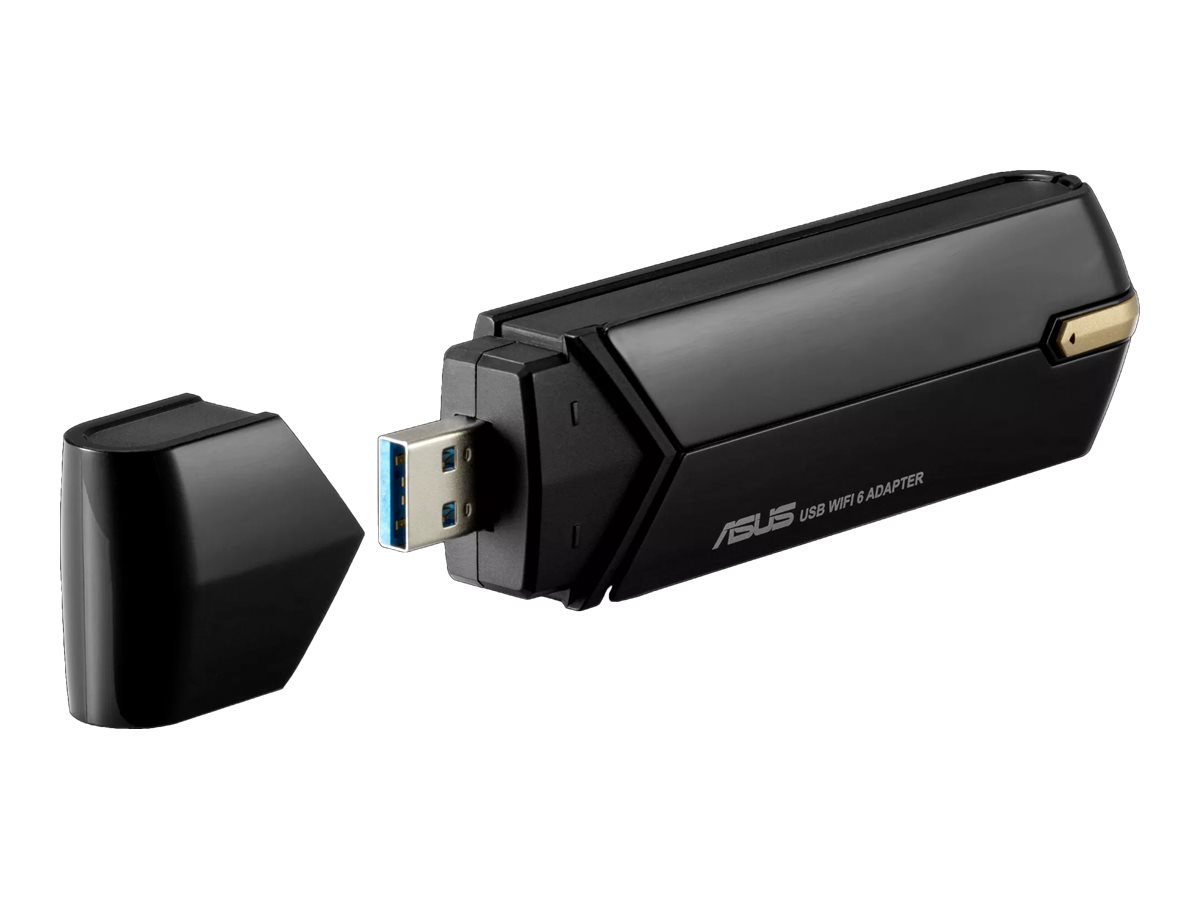 Безжичен адаптер ASUS USB-AX56 CRADLE AX1800 Dual-band USB 802.11ax 1201/867Mbps - 90IG06H0-MO0R10