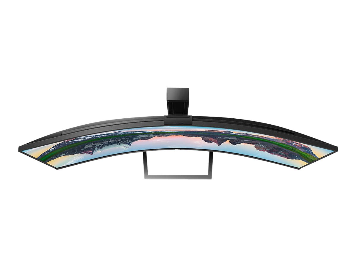 Монитор PHILIPS 499P9H/00, 49", VA Curved, Dual Quad HD 5120x1440, 60Hz, 5ms, HDR400, WebCam, KVM, USB