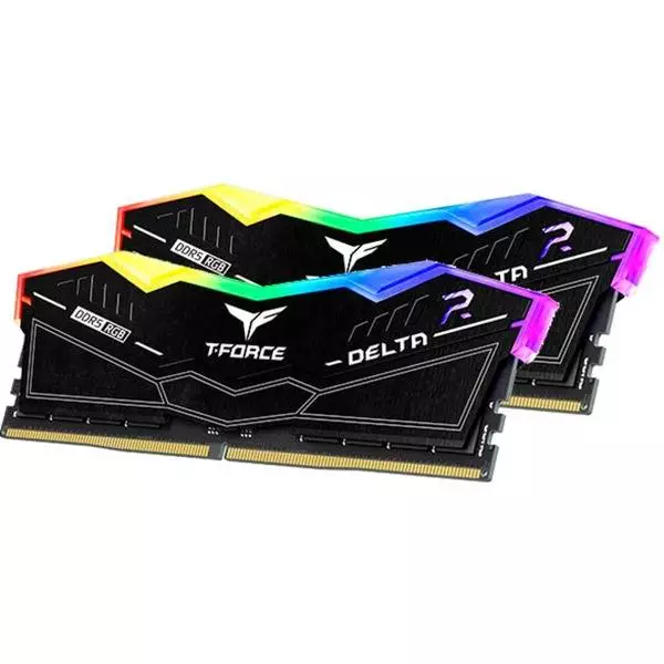 Памет Team Group Delta RGB 32GB (2x16GB) DDR5 7800MHz CL38 Black, Intel XMP - FF3D532G7800HC38DDC01