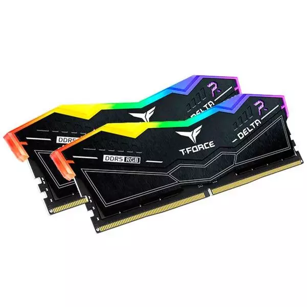 Памет Team Group Delta RGB 32GB (2x16GB) DDR5 7800MHz CL38 Black, Intel XMP - FF3D532G7800HC38DDC01