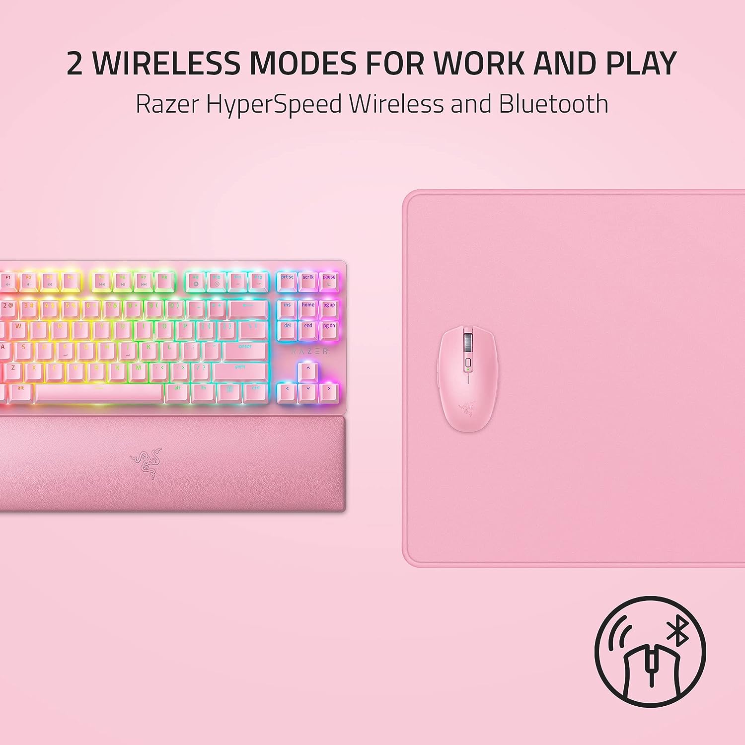 Геймърска мишка Razer Orochi V2 Pink Wireless - RZ01-03731200-R3G1