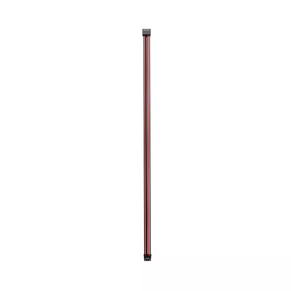 1stPlayer модулен кабел Custom Sleeved Modding Cable Black/Red - PCIe 5.0 12VHPWR M/M - FM2-B-BR