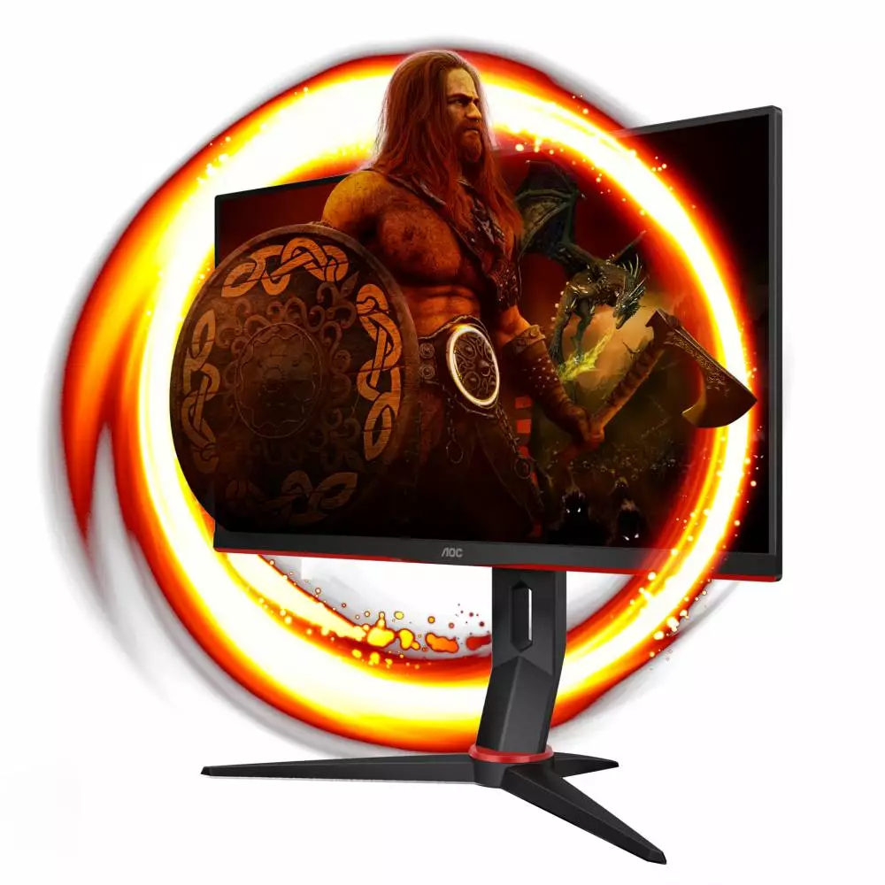 Монитор AOC Q24G2A/BK, 23.8", IPS, QHD 2560x1440, 165Hz, 1ms,  NVIDIA G-SYNC Compatible, AMD FreeSync Premium 
