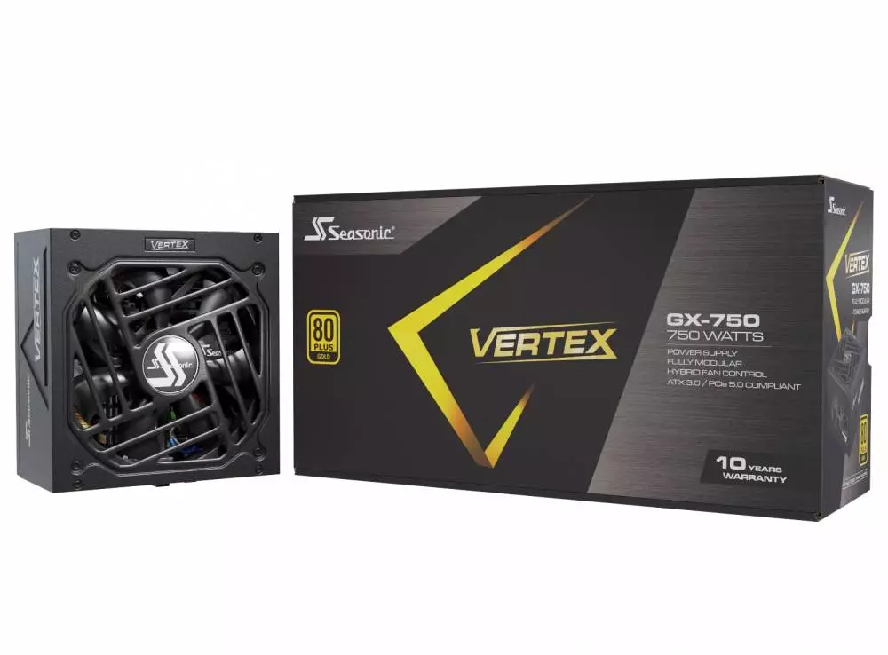 Захранване Seasonic VERTEX GX-750 750W 80 Plus Gold PSU ATX 3.0 PCI Gen 5 - 12751GXAFS