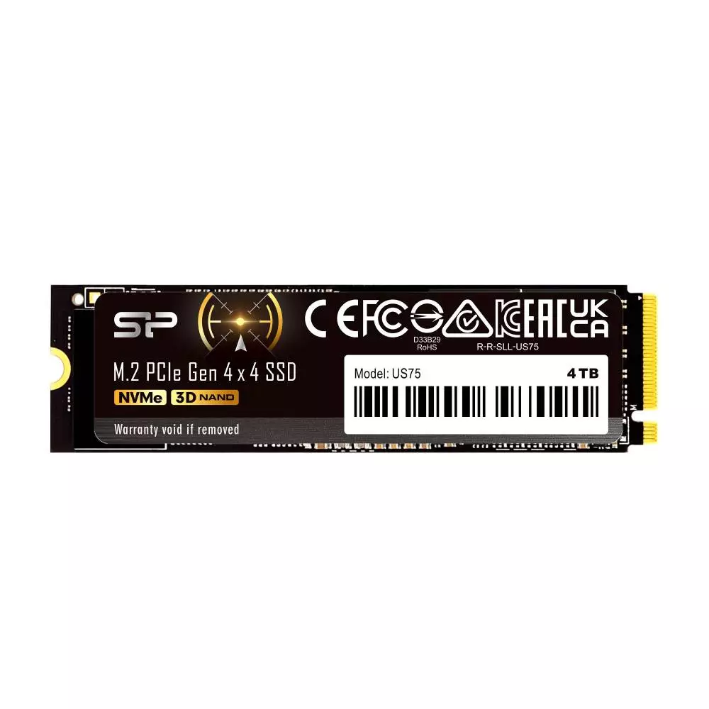 Диск SSD Silicon Power US75 4TB M.2 2280 NVMe PCIe Gen 4x4 - SP04KGBP44US7505