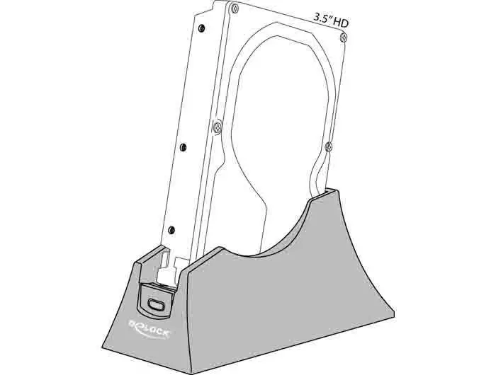 Външна докинг станция Delock, За 2.5&Prime; / 3.5&Prime; SATA HDD / SSD, Backup функция
