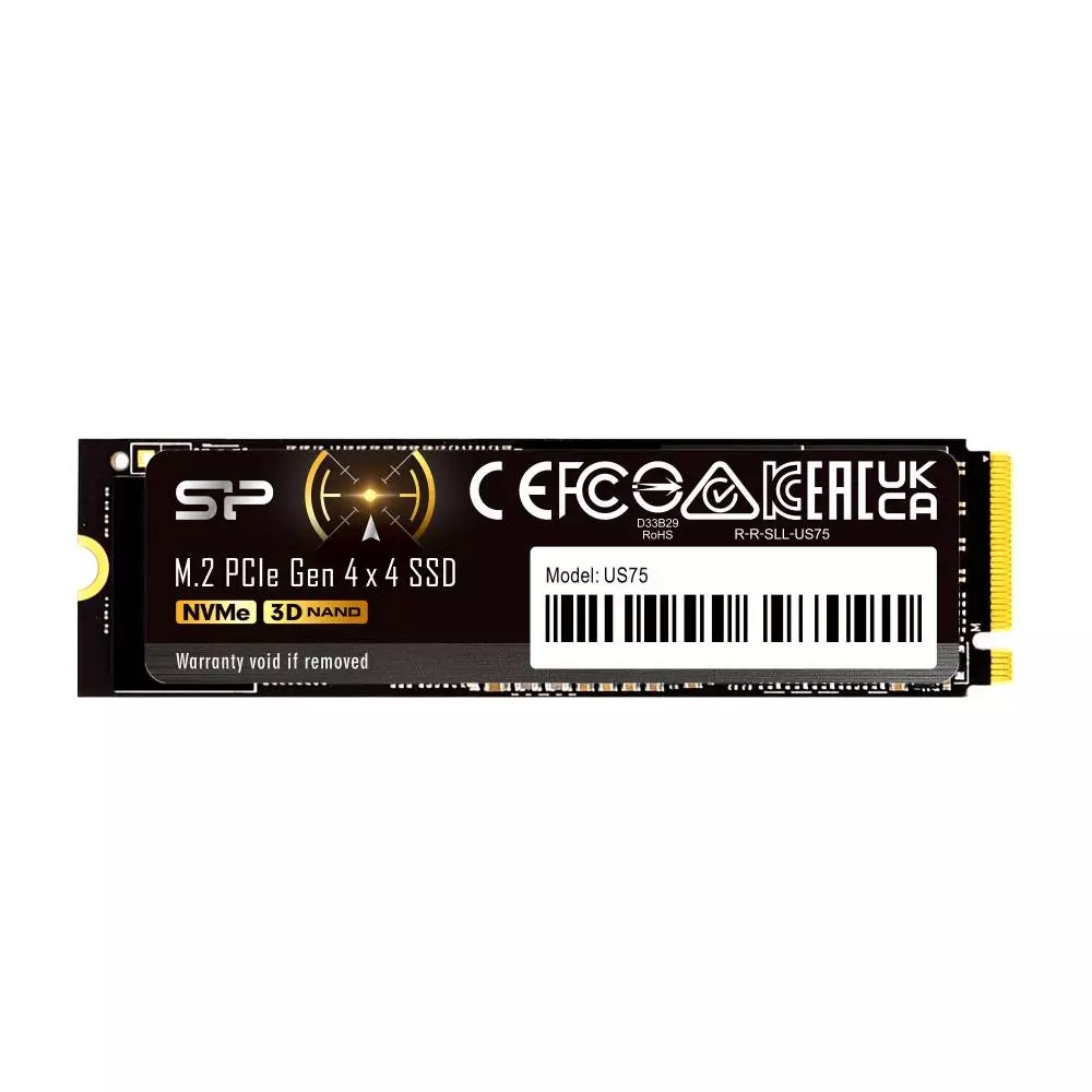 Диск SSD Silicon Power US75 1TB M.2 2280 NVMe PCIe Gen 4x4 - SP01KGBP44US7505
