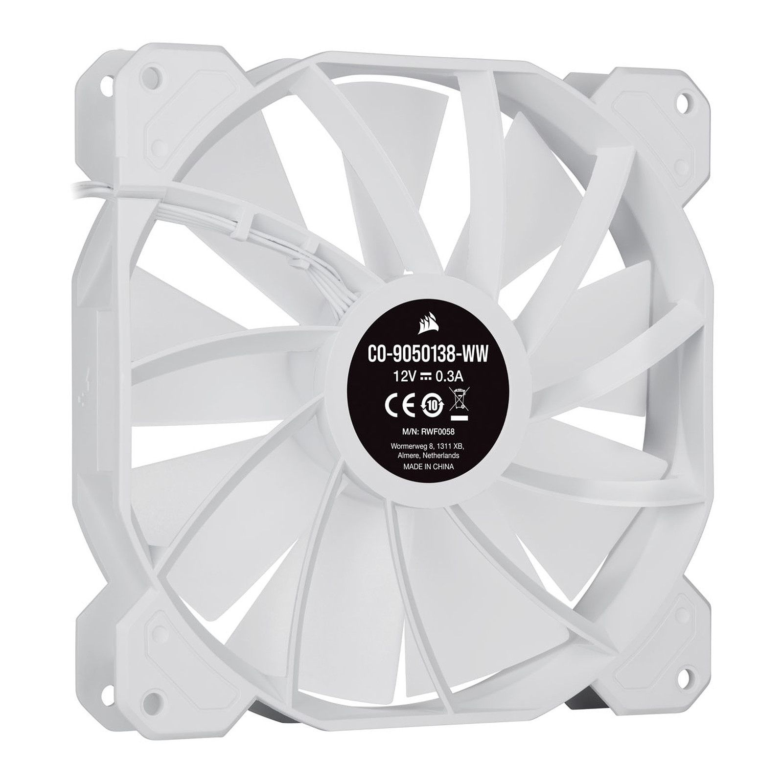 Вентилатор Corsair iCUE SP140 RGB ELITE Performance 140mm White PWM Fan - CO-9050138-WW 