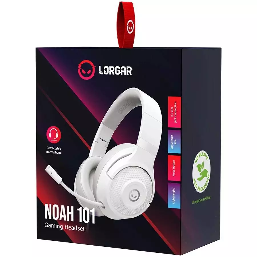 Геймърски слушалки Lorgar Noah 101 White - LRG-GHS101W
