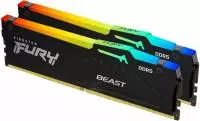 Памет Kingston FURY Beast Black RGB 16GB (2x8GB) DDR5 5600MHz CL36 EXPO - KF556C36BBEAK2-16