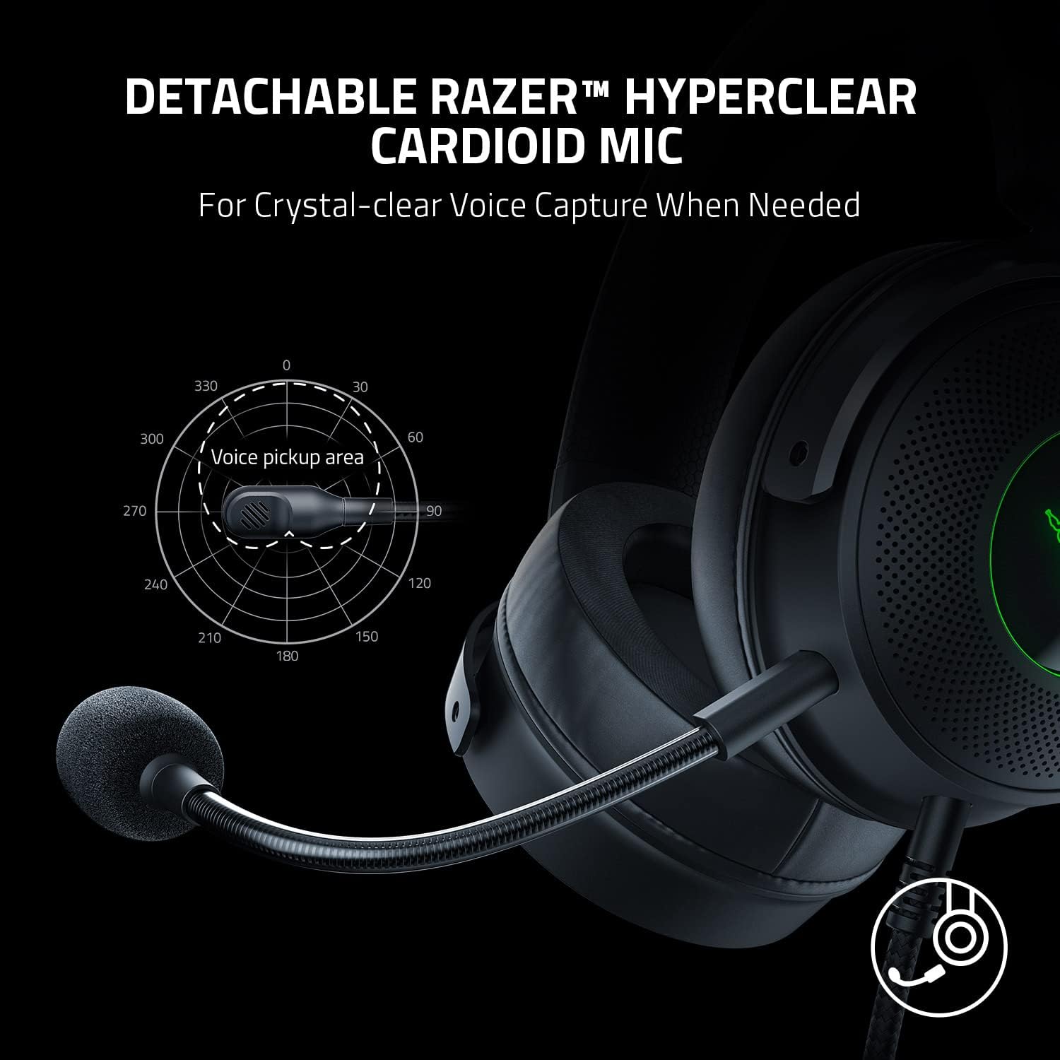 Геймърски слушалки RAZER Kraken V3 - RZ04-03770200-R3M1