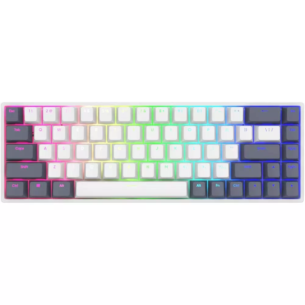 Геймърскa механична клавиатура Dark Project KD68B White Navy 65% PBT