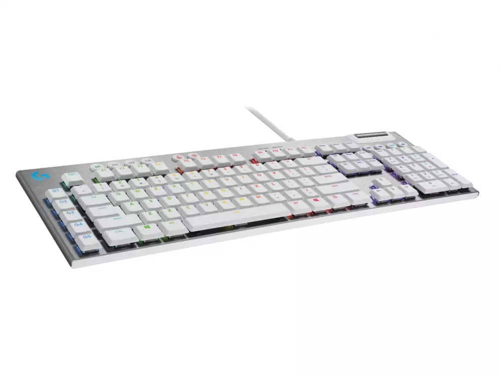 Геймърска механична клавиатура Logitech G815 White, Lightsync RGB, Tactile суичове - 920-011359