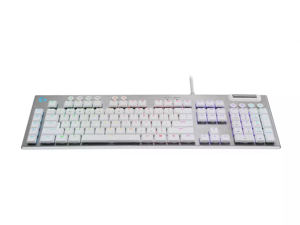 Геймърска механична клавиатура Logitech G815 White, Lightsync RGB, Tactile суичове - 920-011359