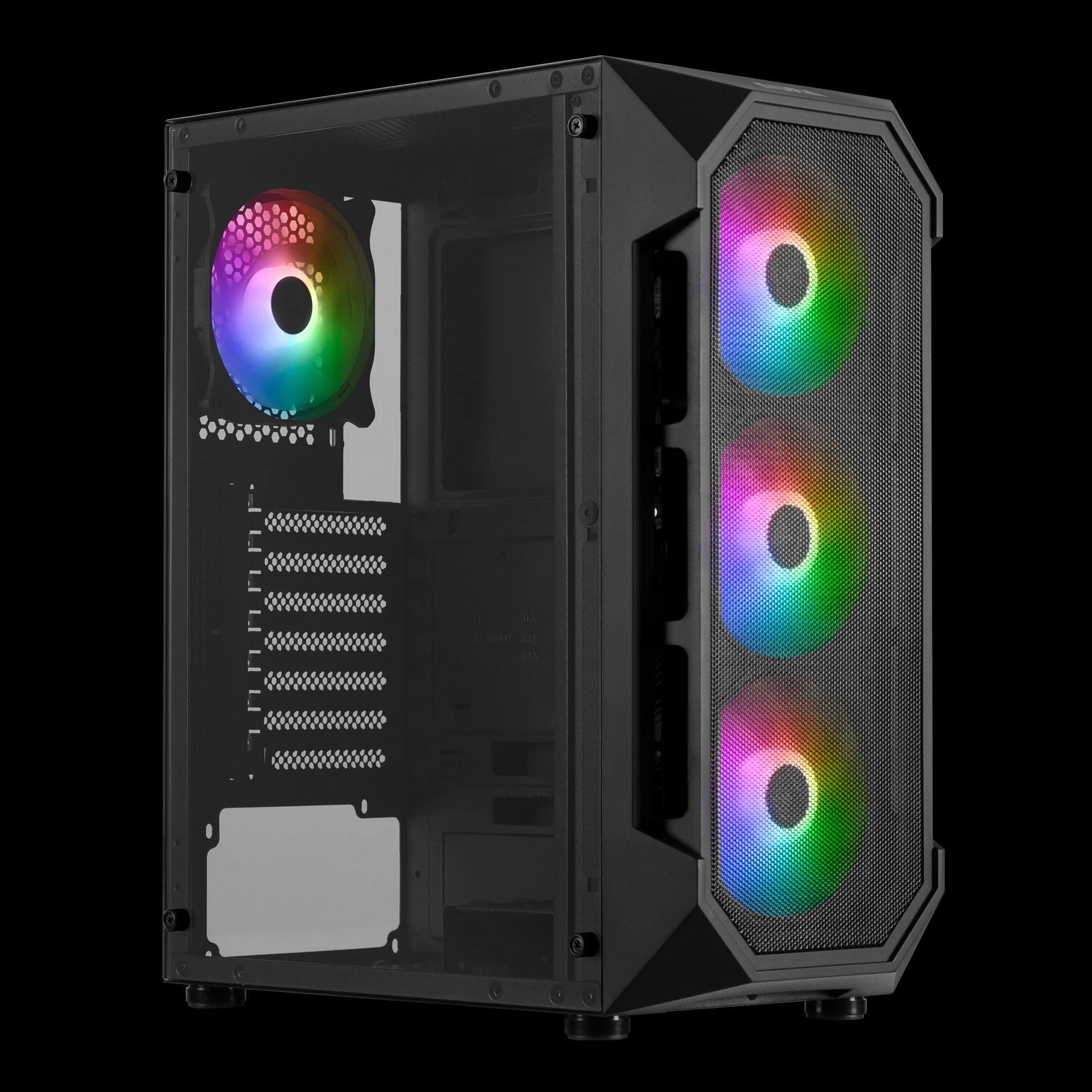 Кутия Gamdias AURA GC1 aRGB Case ATX Tempered Glass