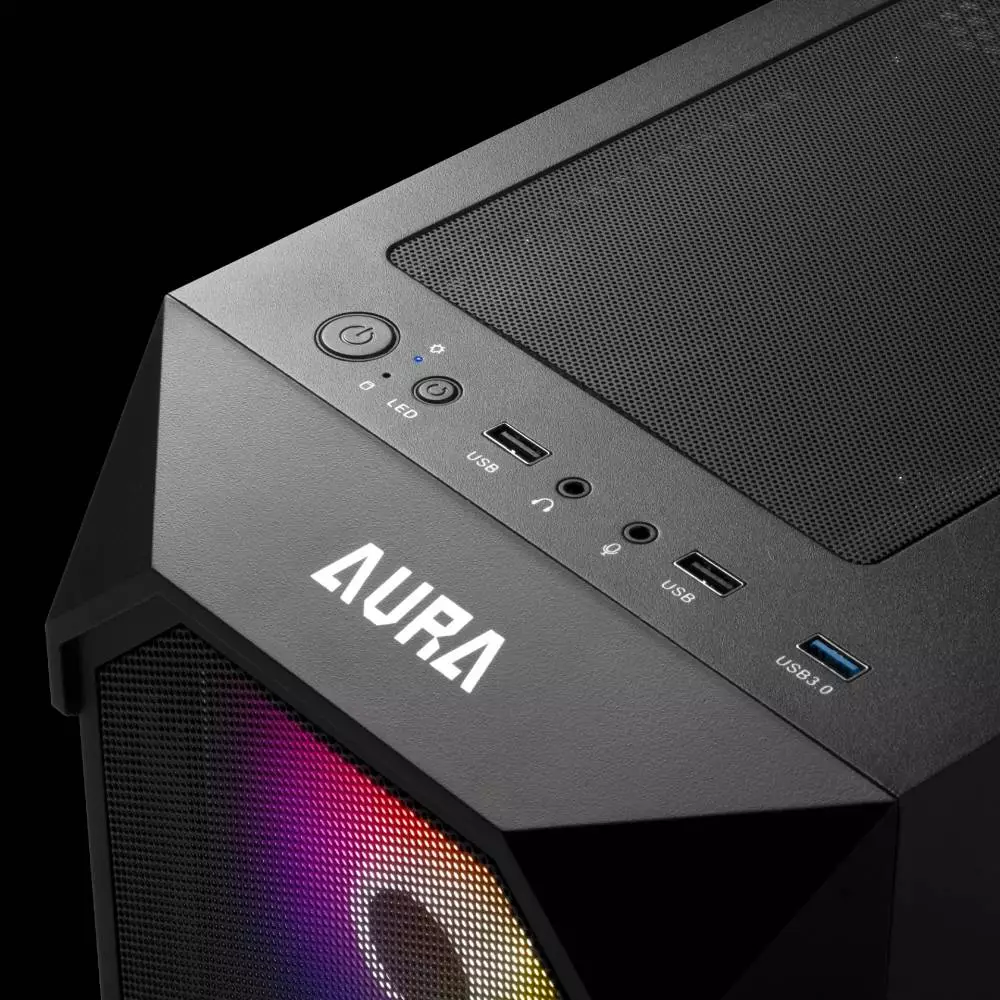 Кутия Gamdias AURA GC1 aRGB Case ATX Tempered Glass