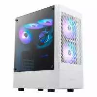 Кутия Gamdias TALOS E3 MESH White aRGB Tempered Glass Case ATX