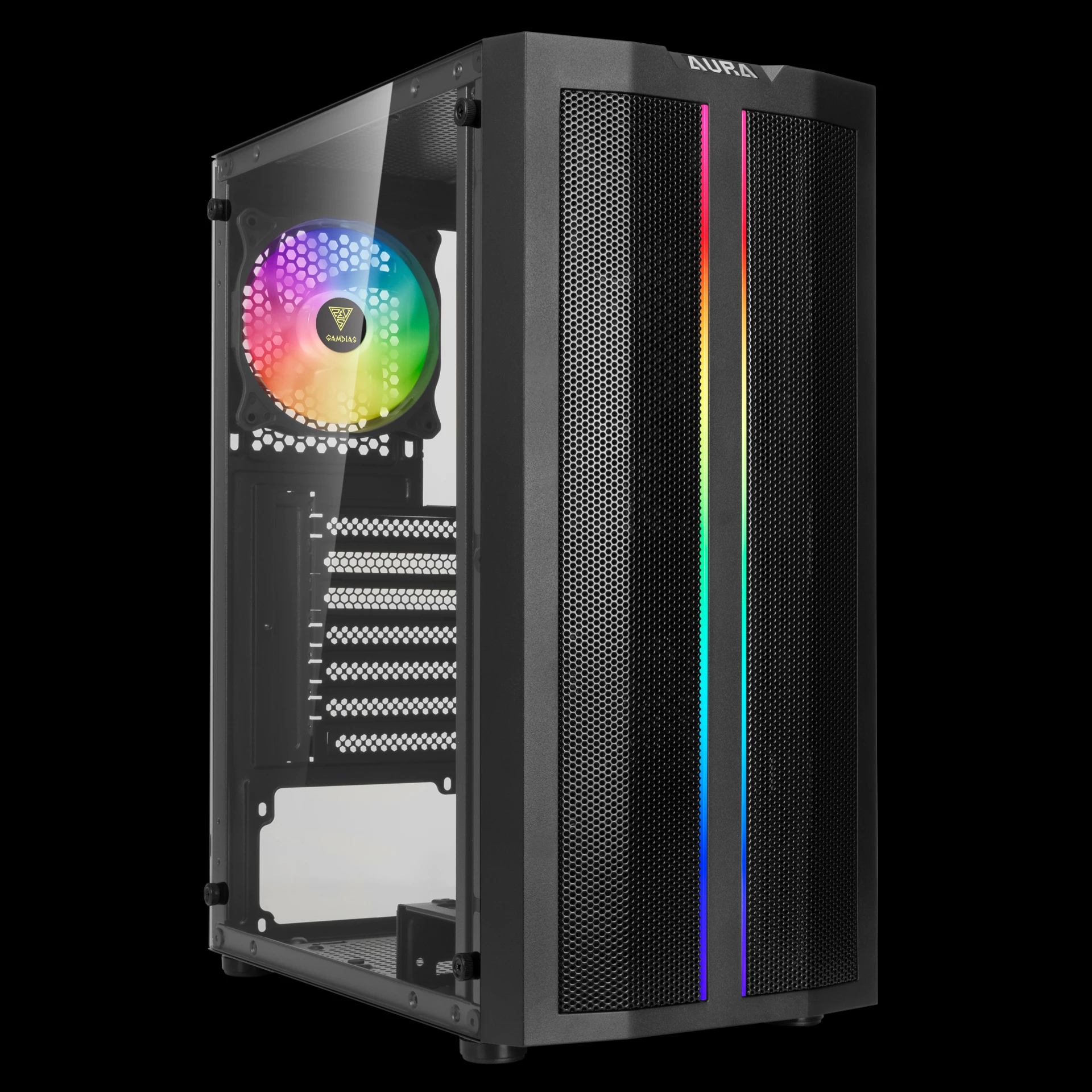Кутия Gamdias AURA GC3 Mesh aRGB Tempered Glass Case ATX