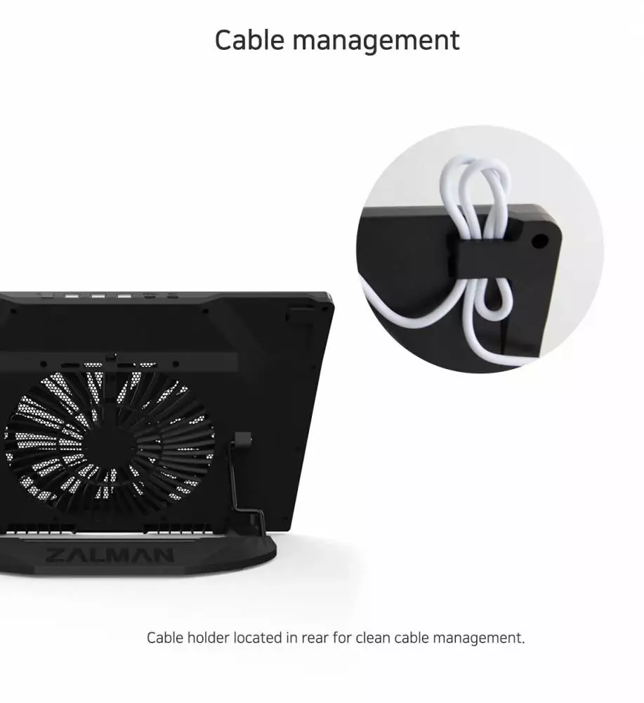 Zalman Охлаждане за лаптоп Notebook Cooler 17" Black ZM-NS3000