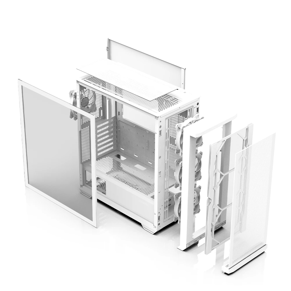  Кутия Zalman Z10 DUO White Mesh/Tempered Glass Case EATX