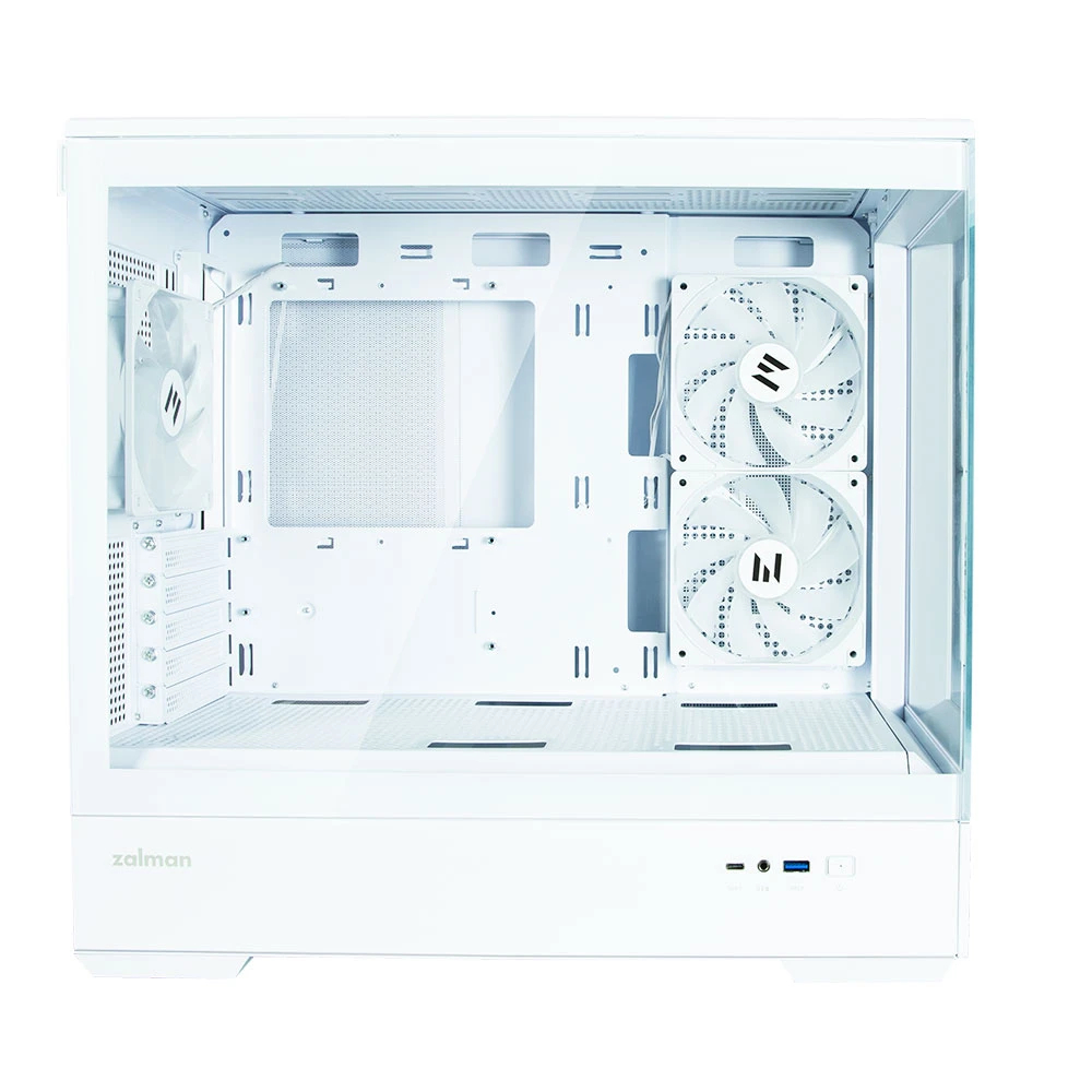 Кутия Zalman P30 White aRGB Case mATX Tempered Glass