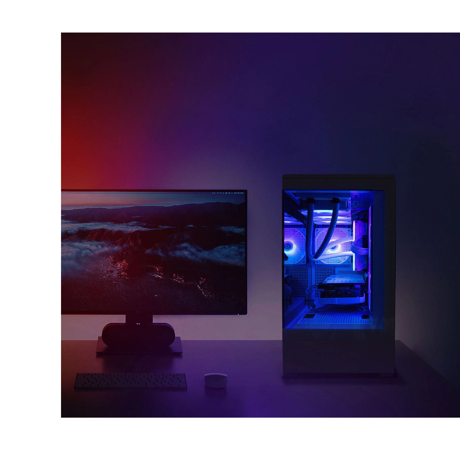 Кутия Zalman P30 White aRGB Case mATX Tempered Glass
