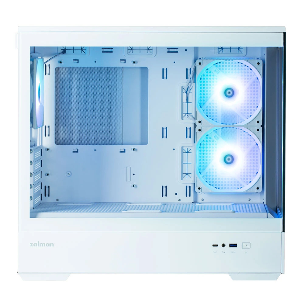 Кутия Zalman P30 White aRGB Case mATX Tempered Glass