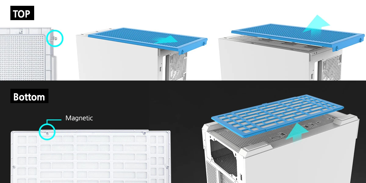 Кутия Zalman P30 White aRGB Case mATX Tempered Glass