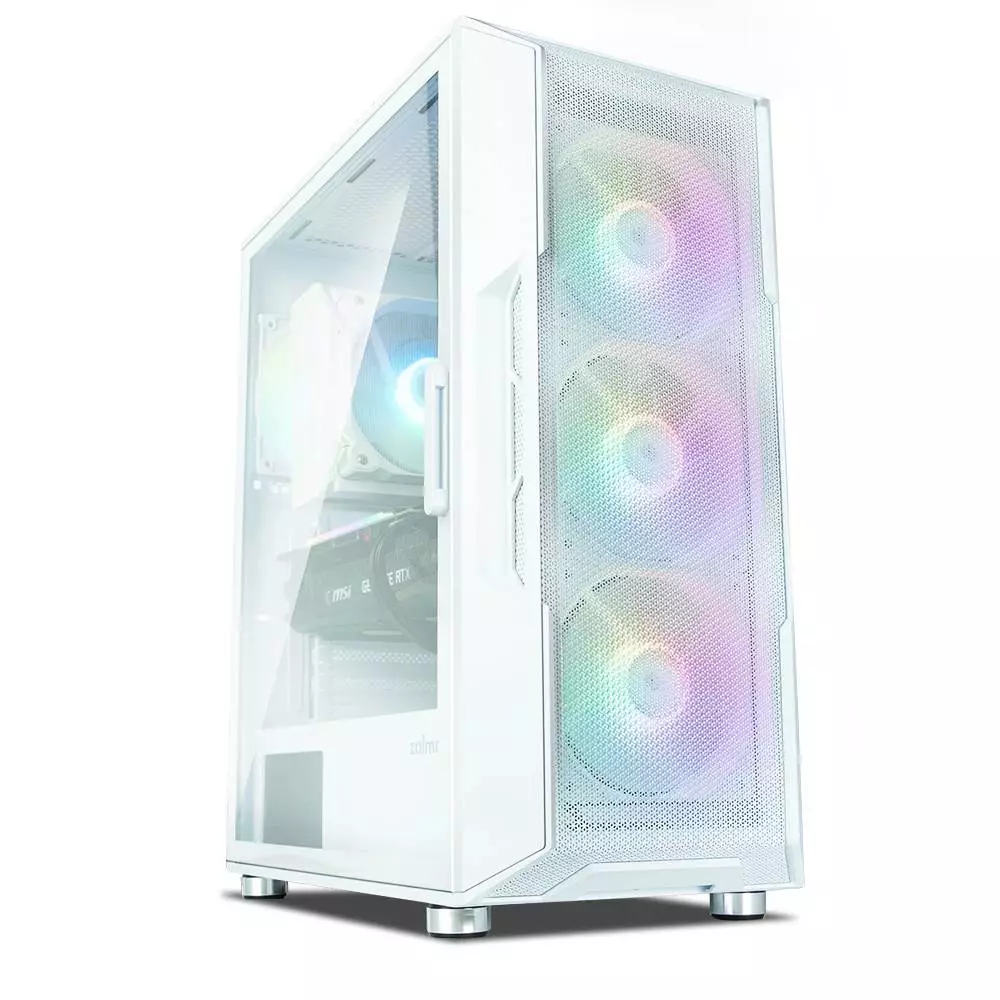 Кутия Zalman I3 NEO White RGB Mesh Case ATX Tempered Glass