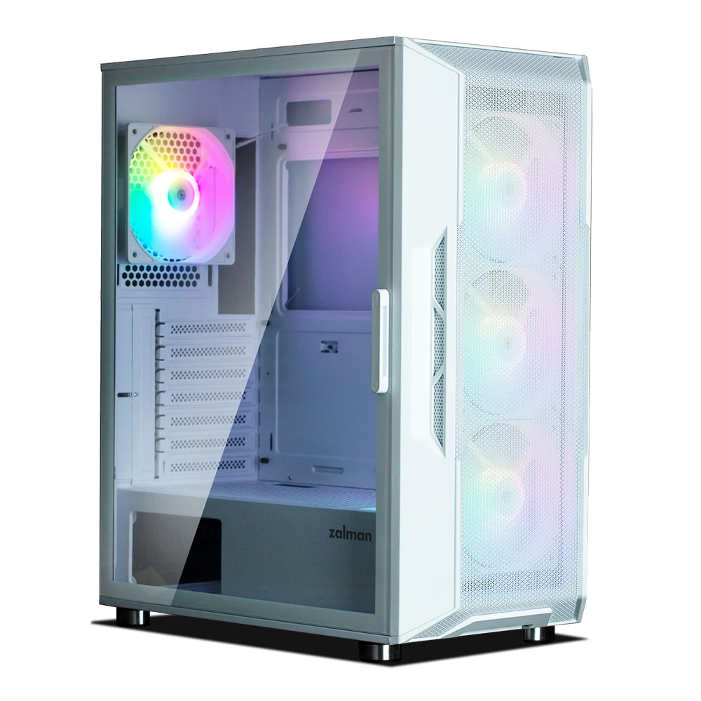 Кутия Zalman I3 NEO White RGB Mesh Case ATX Tempered Glass