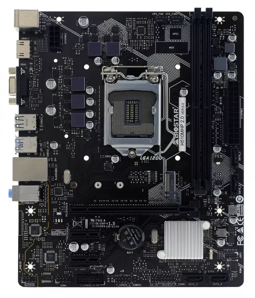 Дънна платка Biostar H510MHP 2.0 LGA1200 DDR4 mATX