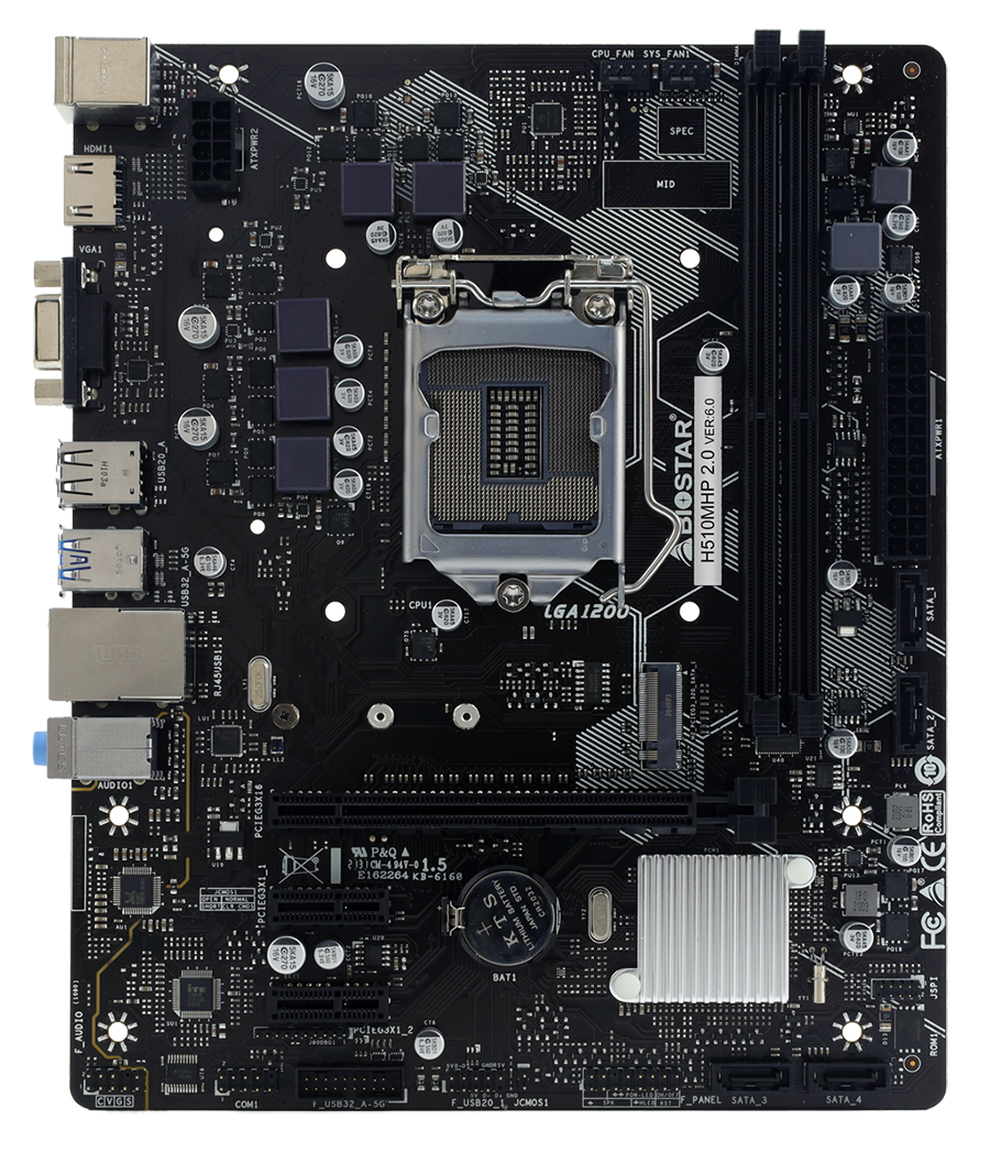 Дънна платка Biostar H510MHP 2.0 LGA1200 DDR4 mATX