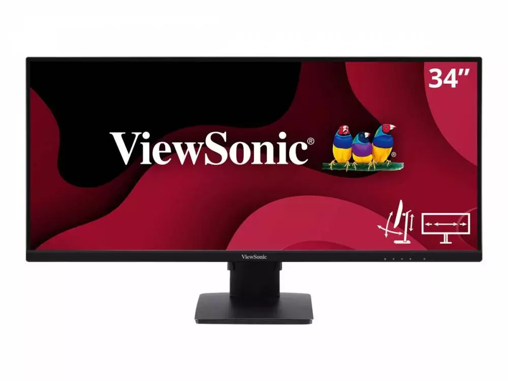 Монитор ViewSonic VA3456-MHDJ, 34", IPS, 3440x1440, 75Hz, 4ms, HDR, HDMI, DisplayPort, Speakers