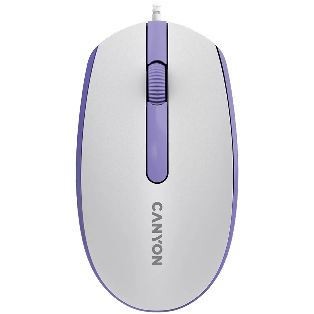 Мишка CANYON M-10 CNE-CMS10WL Wired Optical Mouse White Lavender