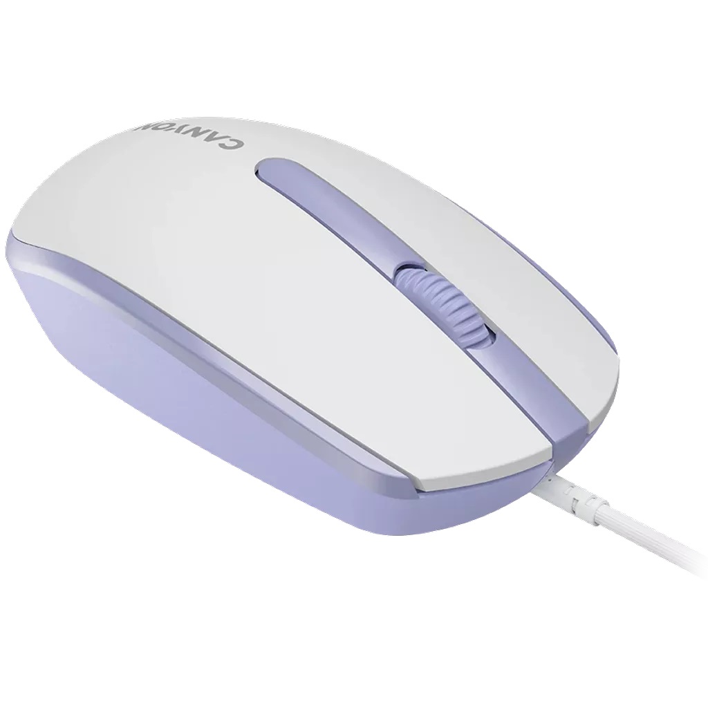 Мишка CANYON M-10 CNE-CMS10WL Wired Optical Mouse White Lavender