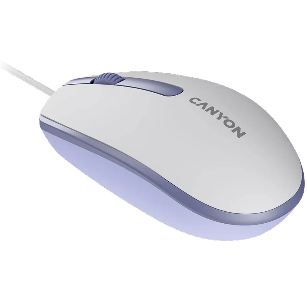 Мишка CANYON M-10 CNE-CMS10WL Wired Optical Mouse White Lavender