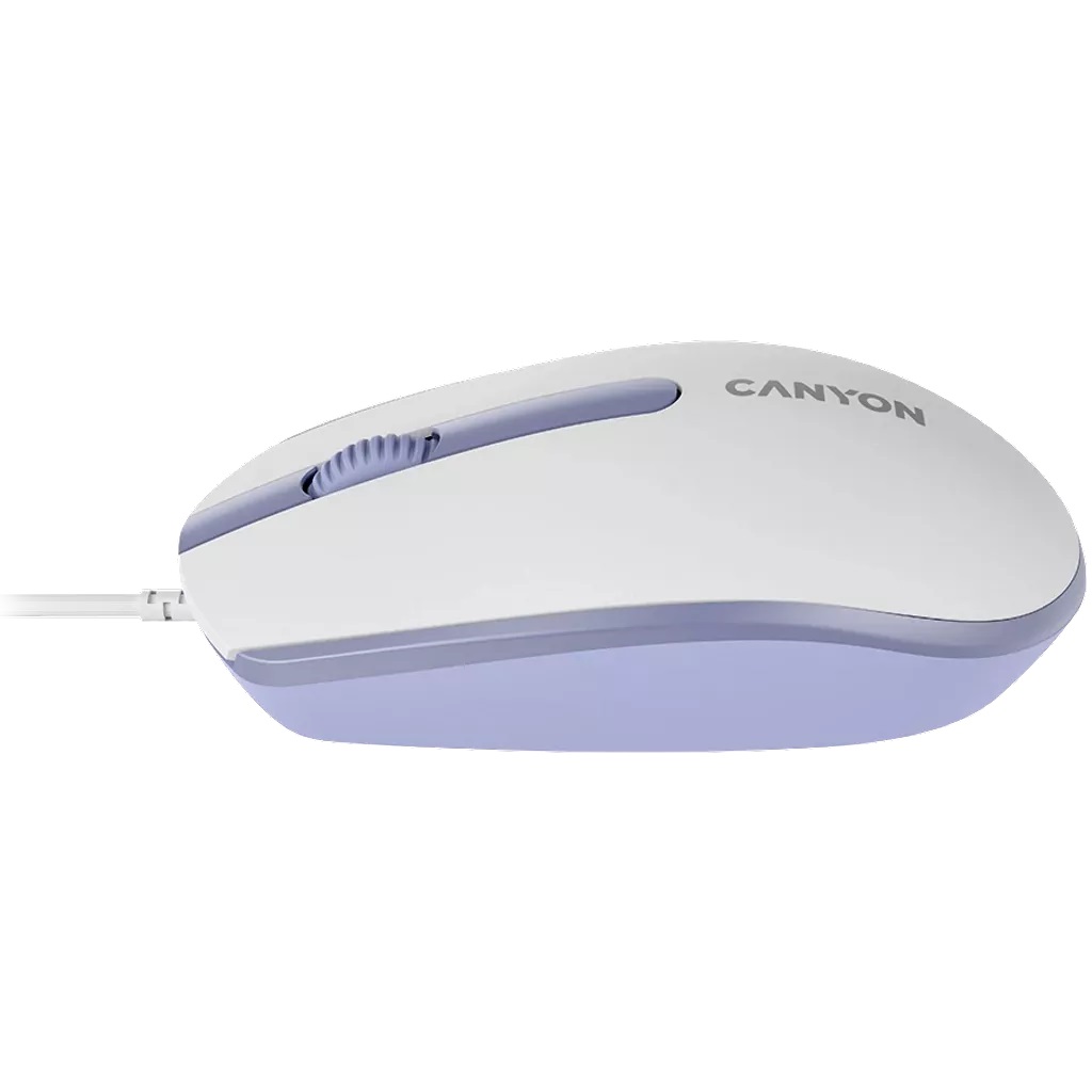 Мишка CANYON M-10 CNE-CMS10WL Wired Optical Mouse White Lavender