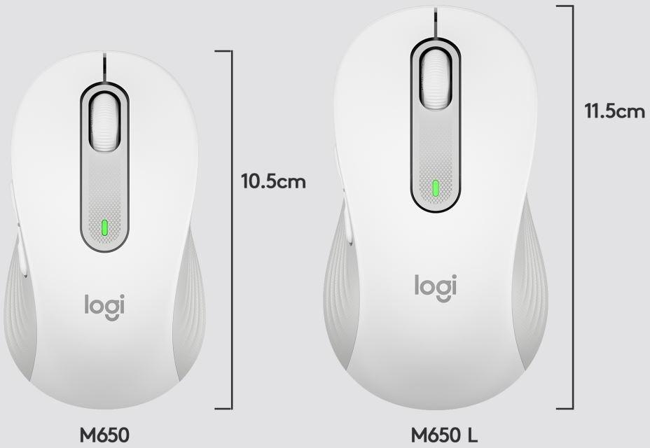 Безжична Мишка Logitech Signature M650 L for Business, Бяла - 910-006349