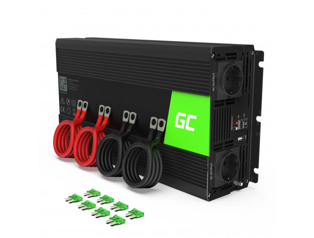 Инвертор GREEN CELL, 24/220V,  DC/AC, 3000W/6000W, Модифицирана синусоида