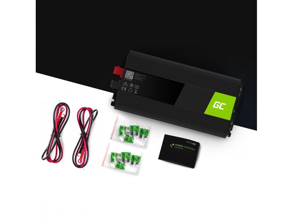 Инвертор GREEN CELL, 24/220V,  DC/AC, 3000W/6000W, Модифицирана синусоида