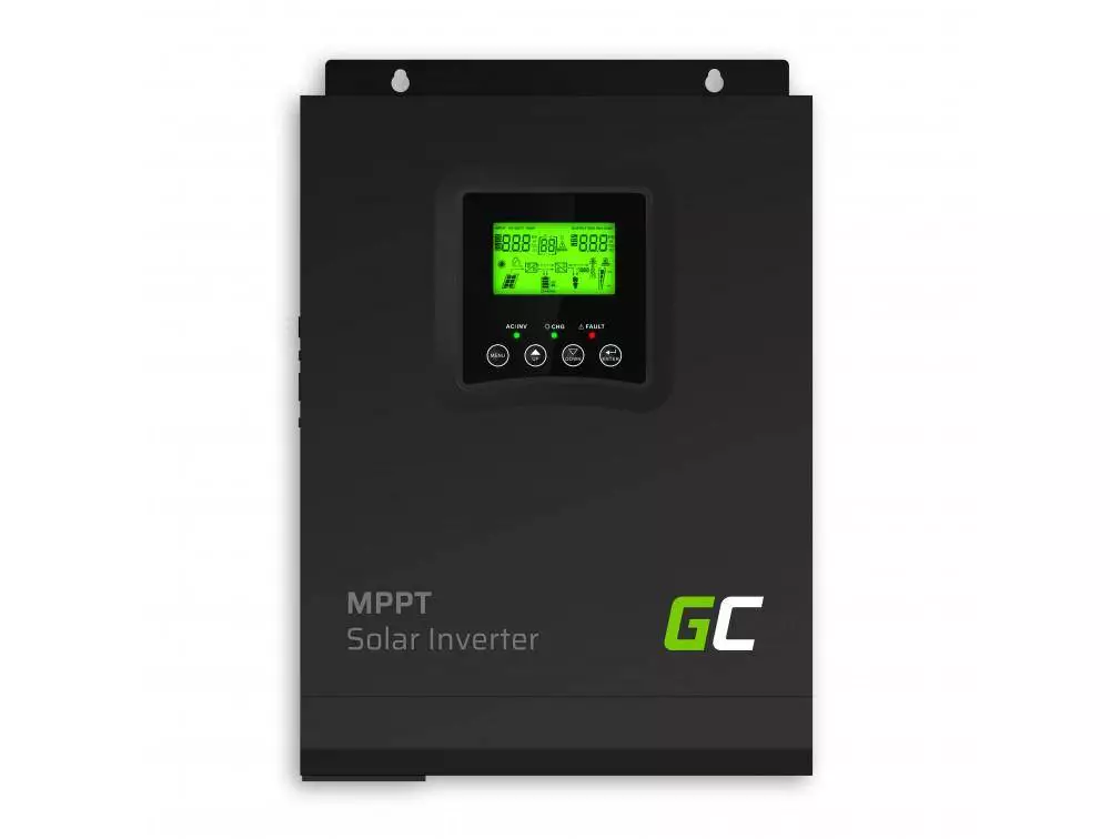 Соларен инвертор Off Grid конвертор с MPPT конролер и соларно зарядно 12VDC 230VAC 1000VA / 1000W чиста синусоида GREEN CELL
